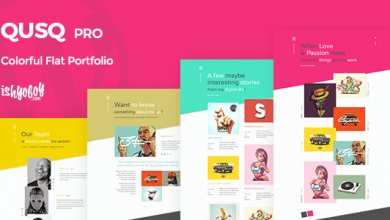 Photo of [Download-S2] Qusq Pro v1.5 - Flat Colorful Portfolio