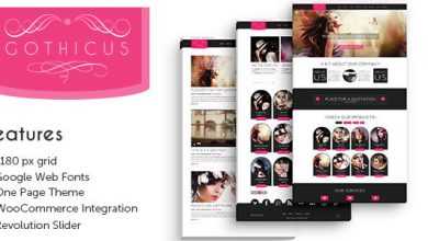 Photo of [Download-S2] Gothicus v1.9 - One Page Woocommerce Wordpress Theme