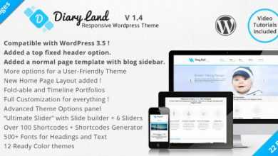 Photo of [Download-S2] DiaryLand - Themeforest Corporate Wordpress Responsive Theme