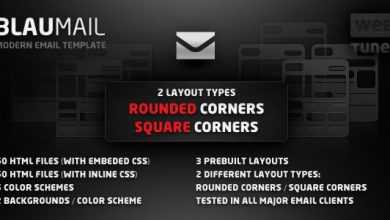 Photo of [Download-S2] BlauMail - Themeforest Email Template, 5 colors, 3 layouts