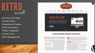 Photo of [Download-S2] Retro Scroll - Themeforest Creative One Page WordPress Theme