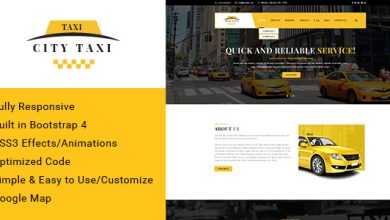 Photo of [Download-S2] Citytaxi - Bootstrap 4 HTML Template for Taxi