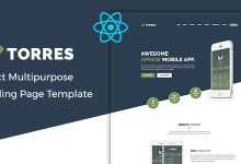 Photo of [Download-S2] Torres v1.0 – React App Landing Page Template