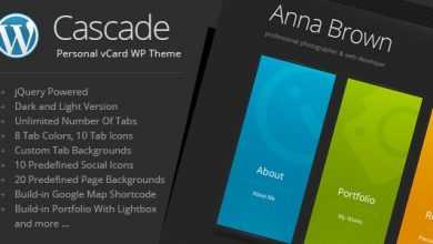 Photo of [Download-S2] Cascade v7.9 - Personal vCard WordPress Theme