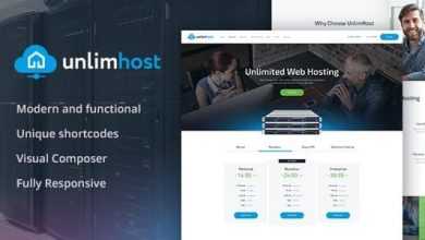 Photo of [Download-S2] UnlimHost v1.2.3 - Web Hosting & Internet Technology WordPress Theme