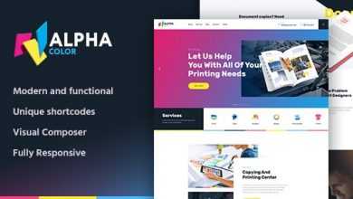 Photo of [Download-S2] AlphaColor v1.1.2 - Type Design & Printing Services WordPress Theme