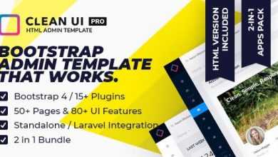 Photo of [Download-S2] Clean UI HTML Pro v2.0.2 - Multi Concept Admin Template