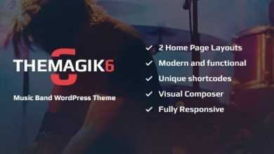 Photo of [Download-S2] The Magic 6 v1.6 - Music Band & Musician Artist WordPress Theme