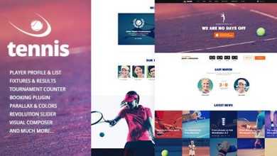 Photo of [Download-S2] Tennis v1.2.3 - Sport Club & Events WordPress Theme