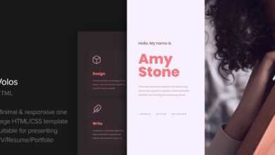 Photo of [Download-S2] Volos - One Page Resume HTML Template