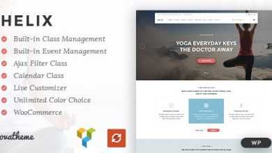 Photo of [Download-S2] Helix v1.2.9 - Yoga Club Calendar WordPress Theme