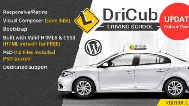 Photo of [Download-S2] DriCub v1.6 - Driving School WordPress Theme