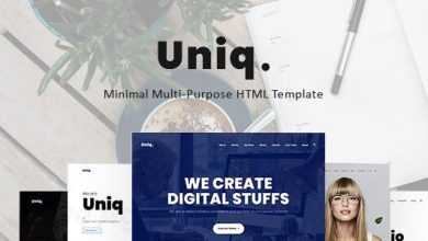 Photo of [Download-S2] Uniq v1.0 - Minimal Multipurpose Creative HTML Template