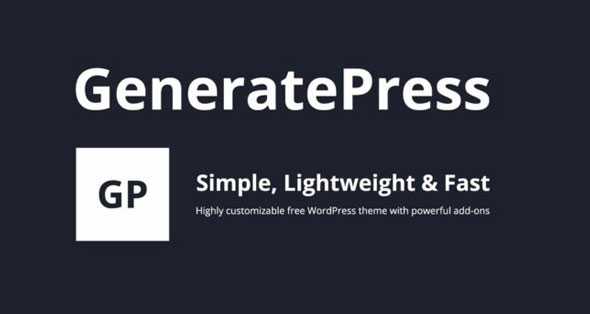 template wordpress premium generatepress