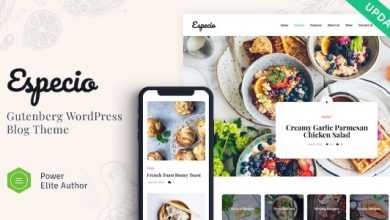 Photo of [Download-S2] Especio v1.0 - Personal Gutenberg Food Blog WordPress Theme