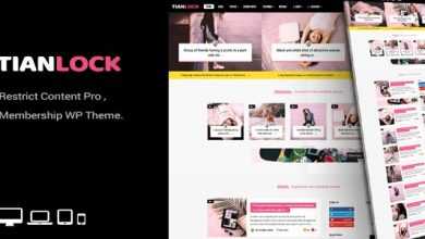 Photo of [Download-S2] TianLock WP v2.0 - Restrict Content Pro / Membership WordPress Theme