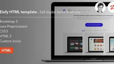 Photo of [Download-S2] Eiefy v1.0 - HTML Template for Selling Digital Items & Services