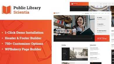 Photo of [Download-S2] Scientia v1.0 - Public Library & Book Store Education WordPress Theme
