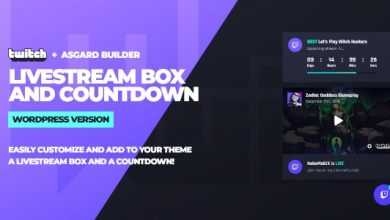 Photo of [Download-S1] Twitch LiveStream Box and Countdown v1.0.0 - WordPress Plugin
