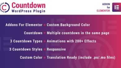 Photo of [Download-S1] Countdown for Elementor v1.0.0 - WordPress Plugin