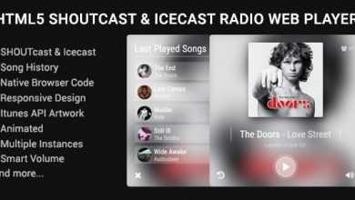 Photo of [Download-S1] HTML5 Shoutcast & Icecast Radio Web Player v1.2