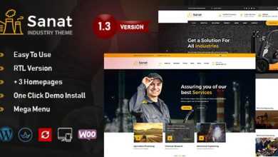 Photo of [Download-S2] Sanat v1.3.9.1 - Factory & Industry WordPress Theme