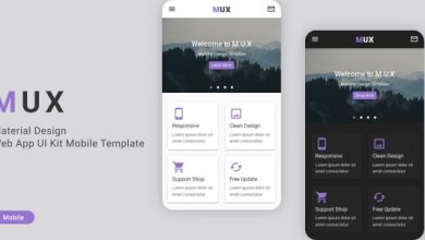 Photo of [Download-S2] MUX v1.0 - Material Design Web App UI Kit Mobile Template